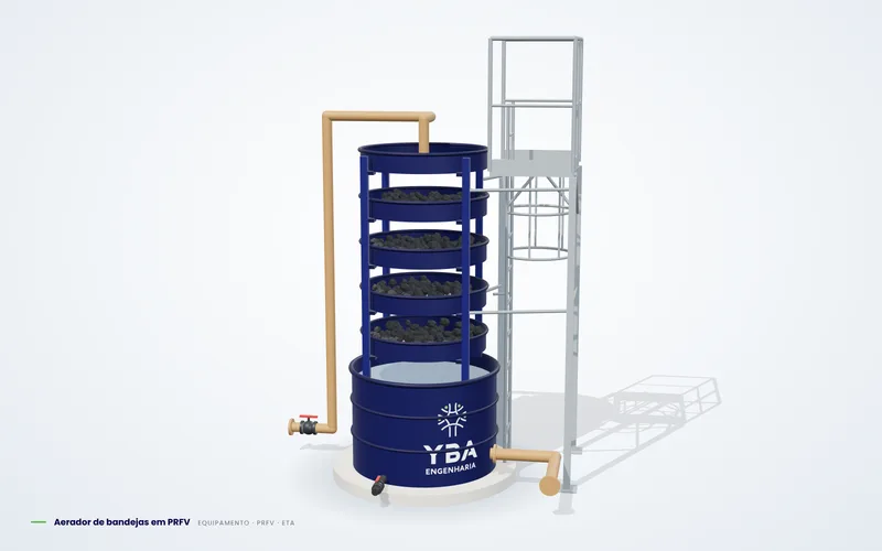 Aerador de bandejas em PRFV